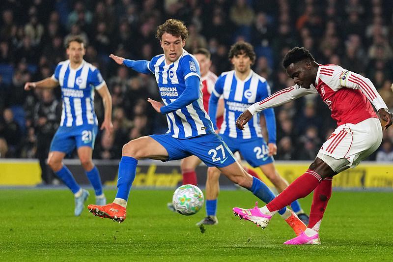 mk体育赛程-阿森纳1-0布莱顿 萨卡建功